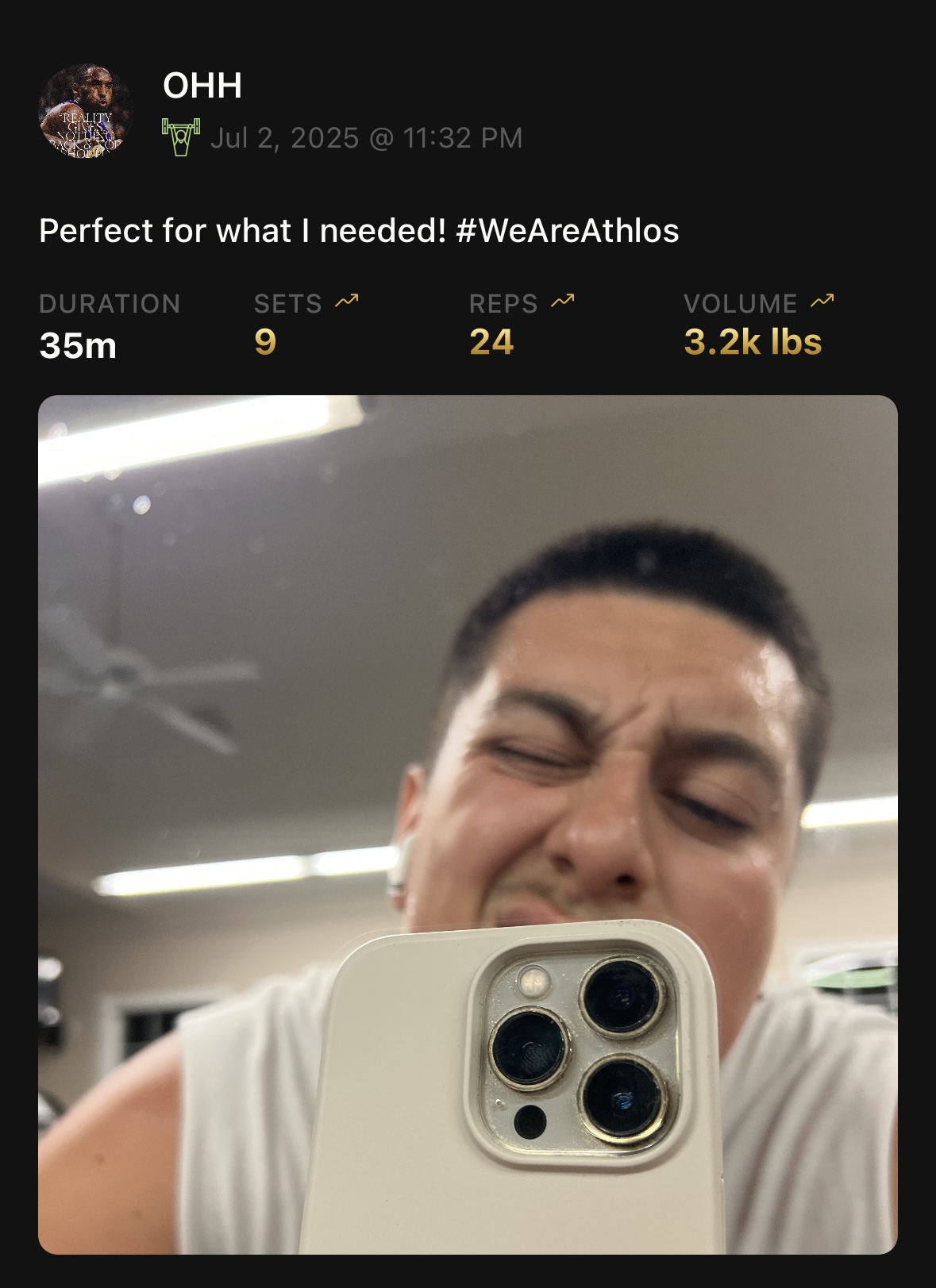 Orlando's feed post